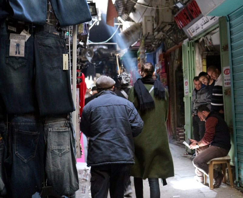 Market street in Jerusalem Old City